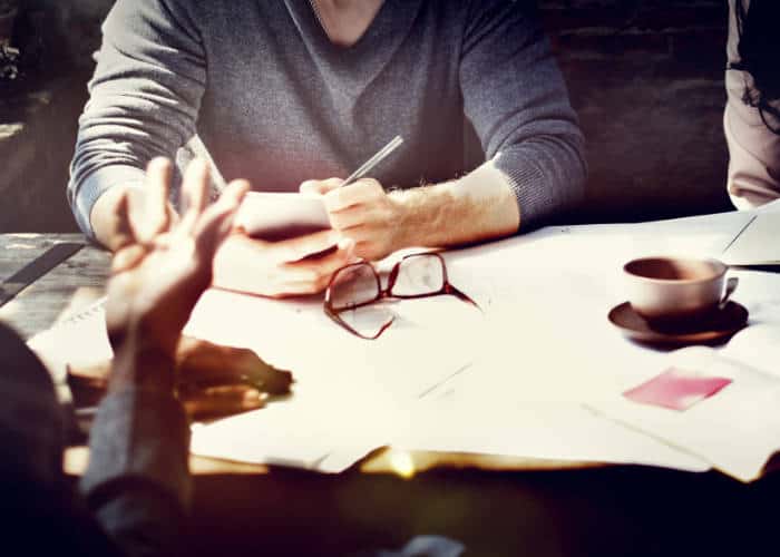 People in a meeting